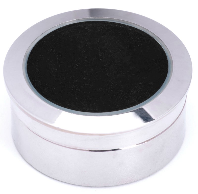 Giftop Mini Diameter 1.3 inch Loose Diamond or Gemstone Display Box Case Holder Show Container Metal (Silver- 1.3x0.5) - Image 1